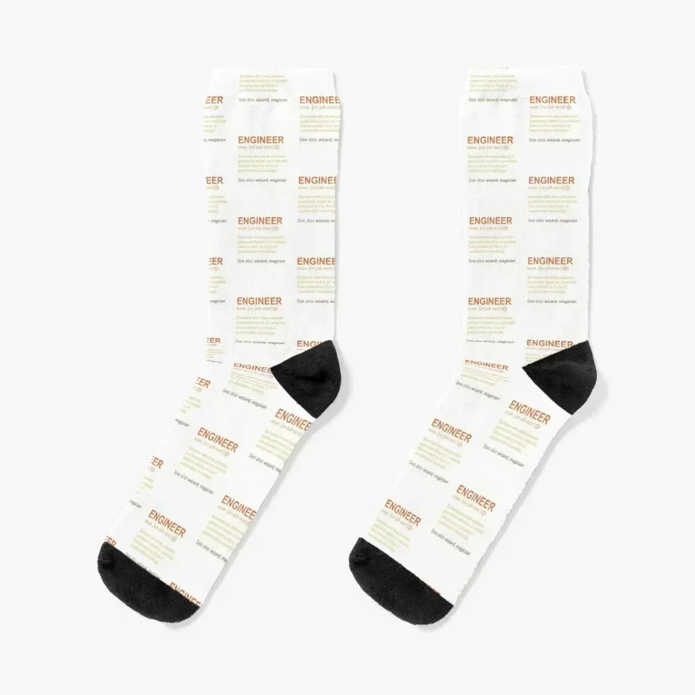 

Engineer Definition Retro Text Design Socks gift crazy man gifts Men Socks Luxury Brand Women's