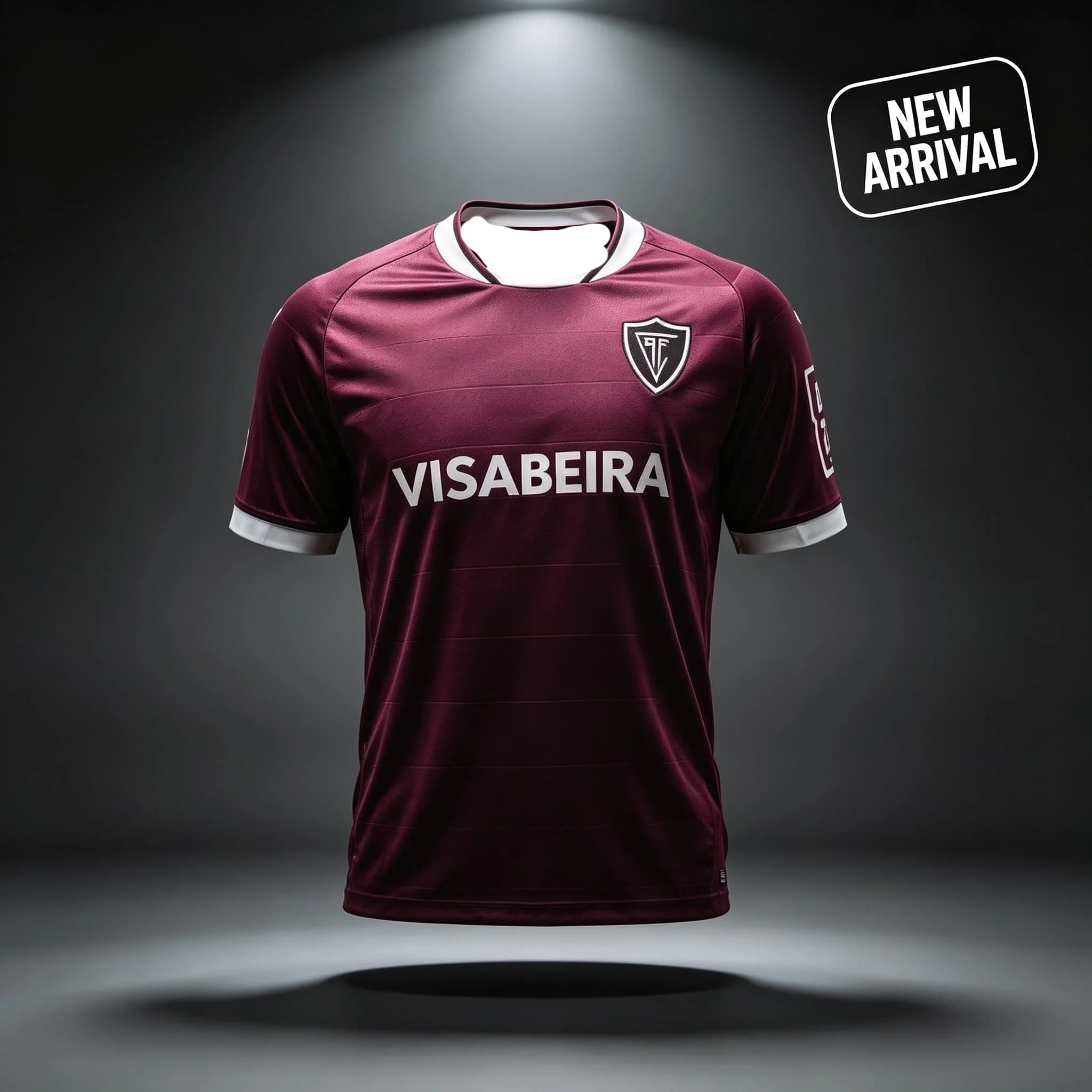 2026 Neues Académico de Viseu Herren Fußballtrikot, 3 Farben optional, Kurzarm, schnelltrocknend, atmungsaktiv, Rundhalsausschnitt, für Fans – Detail 2