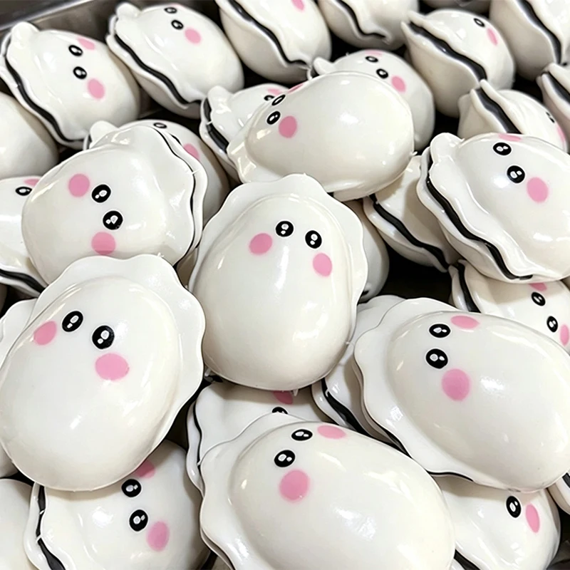 Simulated Soft Oysters Squishy Pink Asmr Decompression Pressure Ball Home Decoration Slowly Rise Become Soft Relieve Stress Gift