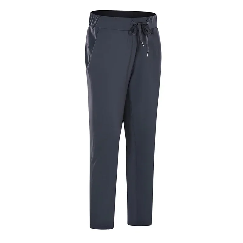 MRMT 2025 tout nouveau pantalon de Yoga ample à jambes droites, drapé à la taille avec cordon de serrage, pantalon élastique de sport et de loisirs à neuf points pour femmes