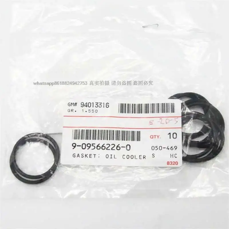 10PCS Genuine Grader Excavator auto parts 4JJ1 9-09566226-0 9095662260 Oil radiator O-ring gasket falnge