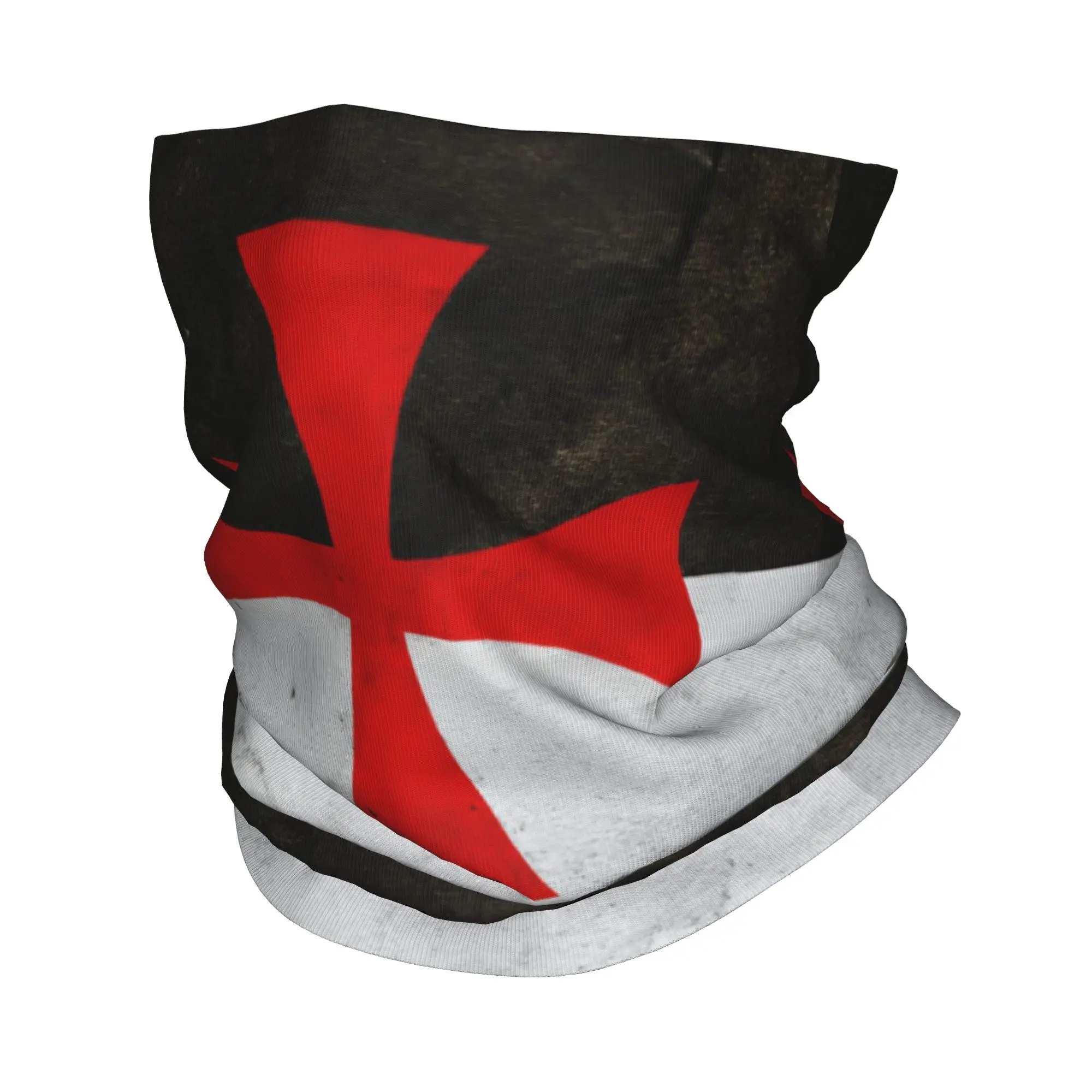 Flag of the Knights Templar Neck Gaiter Men Women UV Face Shield Winter  Bandana Scarf for Ski