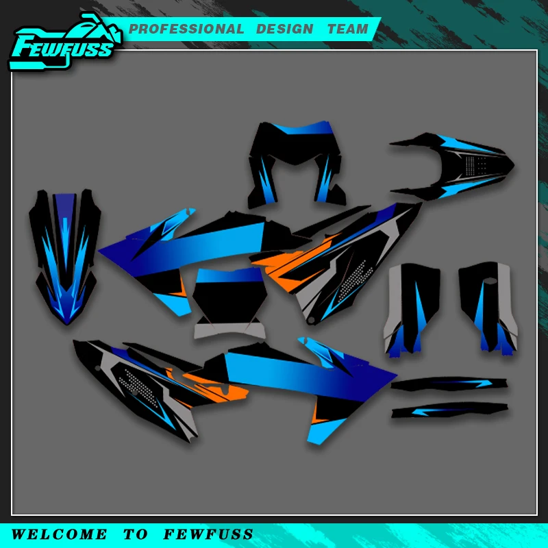 

Наборы графических наклеек Fewfuss для KTM 125 250 300 350 450 500 SX SXF 23-25 EXC EXCF XCW XCF 2024-2026 Номер имени на заказ