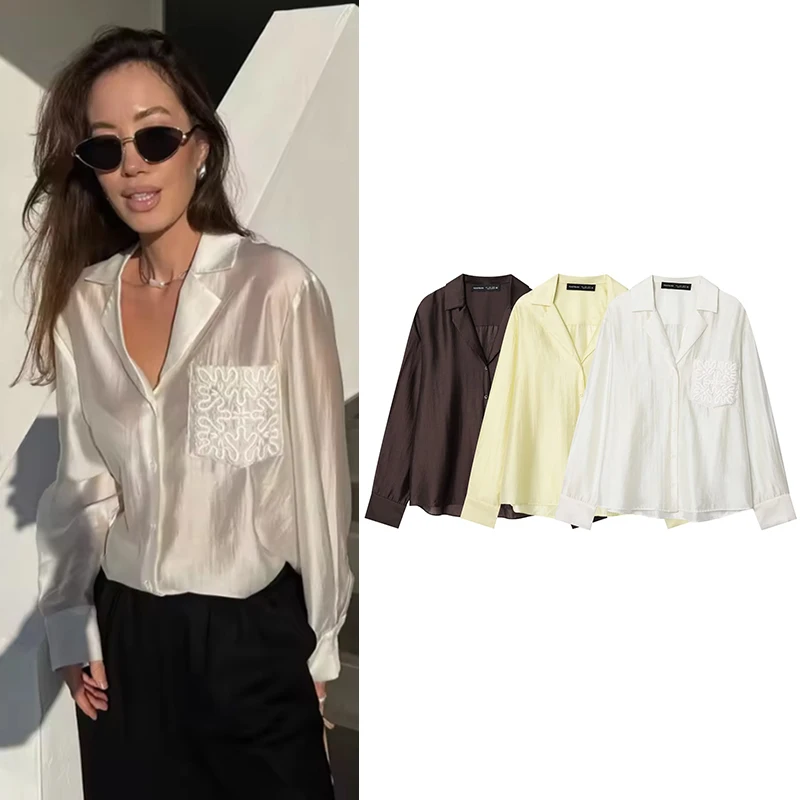 

Oversized Elegant Blouse, Women's Loose Fit Shirt for Office & Travel, Soft Comfortable Street Style Top, Fall Essential Tunic