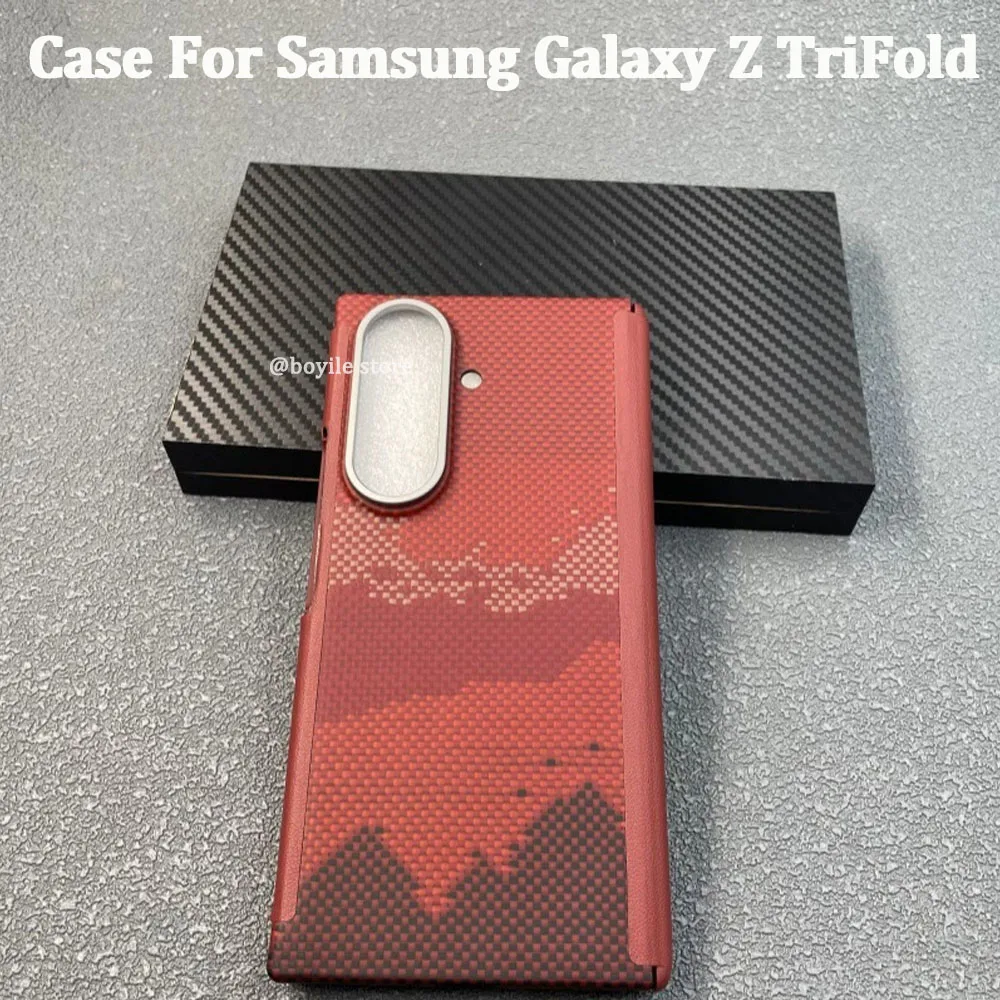 

Magnetic Aramid Fiber Case for Samsung Galaxy Z TriFold Genuine Hard Carbon Fiber Hybird Protective Case for Magsafe Hard Cover