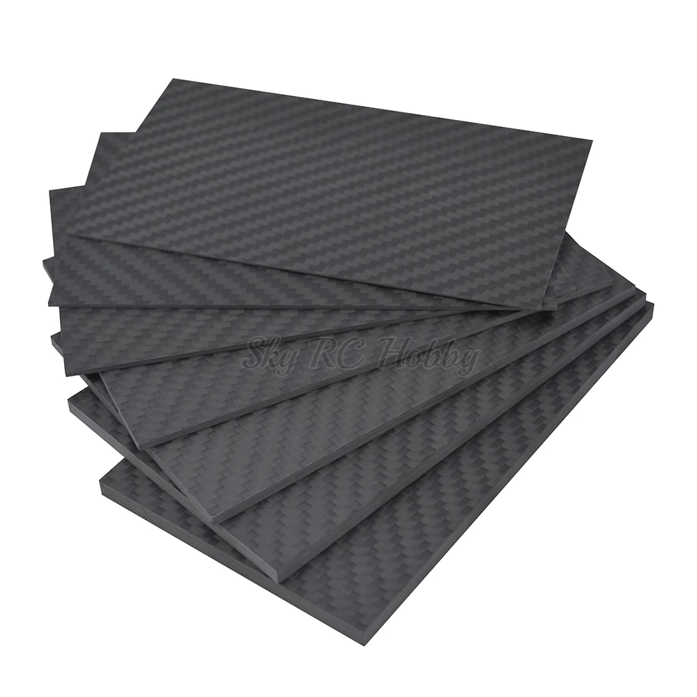 NEW 125mm X 75mm Real Carbon Fiber Plate Panel Sheets 0.5mm 1mm 1.5mm 2mm 3mm 4mm 5mm thickness Composite Hardness Material