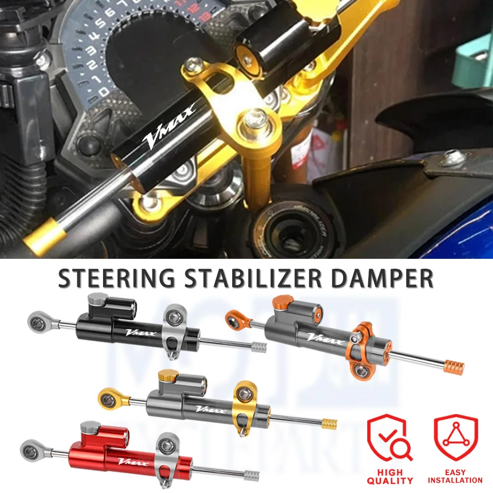 

For YAMAHA V-MAX V MAX VMAX 1200 1700 CNC Aluminum Motorcycle Parts Damper Steering Stabilize Safety Control VMAX1200 VMAX1700