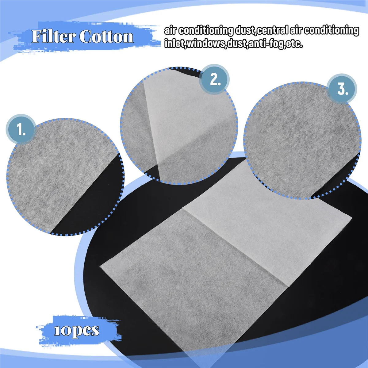 10 Pcs Electrostatic Cotton Anti-Dust Air Purifier Filter For Mi 1/2/2S Hepa Air Filter Universal Air Purifier Pm2.5