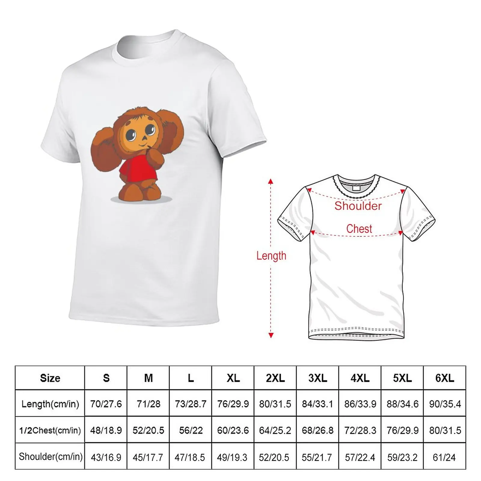 Cheburashka T-Shirt shirts graphic tees new edition black t shirts for men