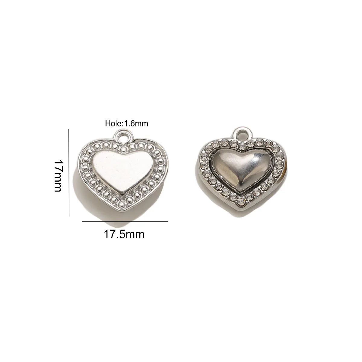 Heart Bee Star Cat Head Charms Stainless Steel Pendants for DIY