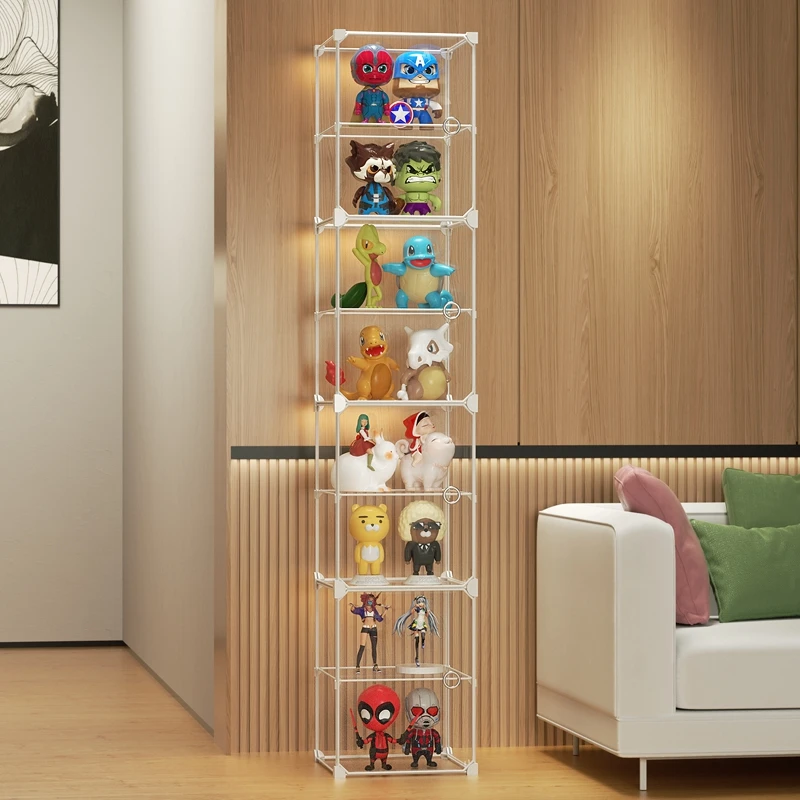 

20cm Cotton Doll Storage Display Cabinet Figure Display Shelf Toy Block Placement Box Plastic Material Bedroom Use Adult ...