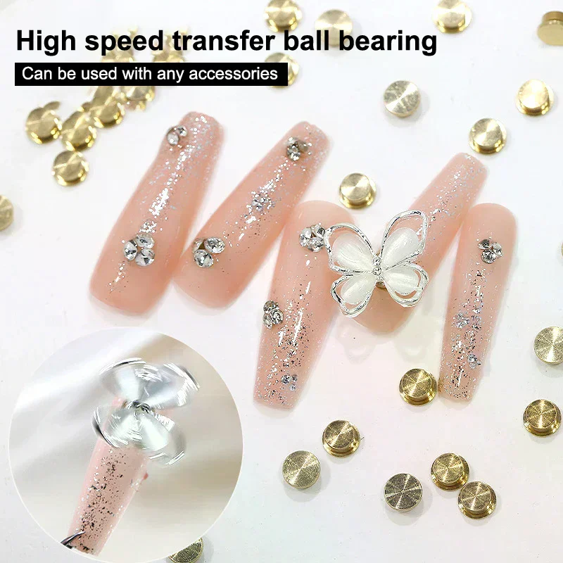 5Pcs Rotating Bearing 11Size Manicure Rotating Jewelry Accessories Cartoon Universal Rotating Bearing Rotatable Transfer Bead