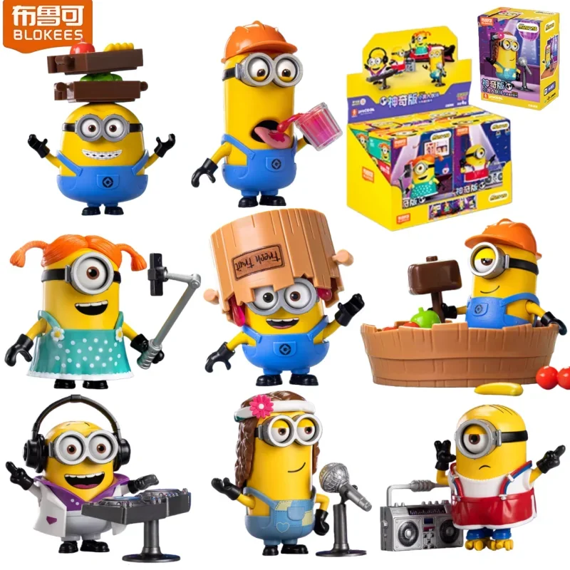 

Blokees Building Block Magic Edition Minions Jam Factory Miniature Scene Splicing Toy First Edition Cartoon Assembly Model Gift