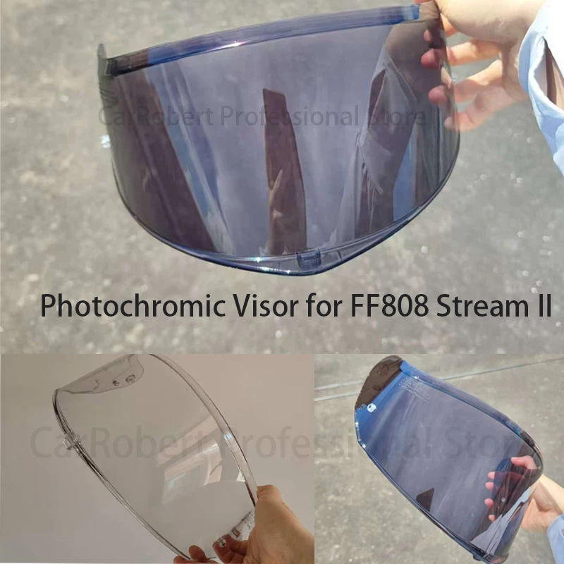 For LS2 Stream II FF808 Photochromic Visor Motorcycle Helmet Visor Lens Shield Glasses Full Face Pin Accesorios Para Moto Casque