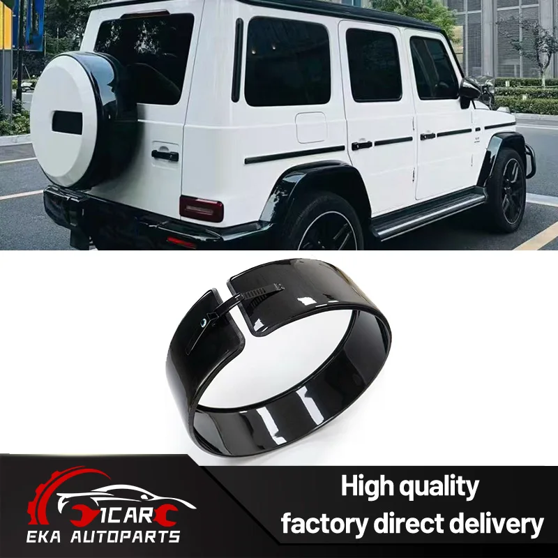 Black Stainless Steel Night Style Spare Tire Ring Cover Fit Mercedes G-Class W464 W465 High Quality 1:1 Perfect Fit
