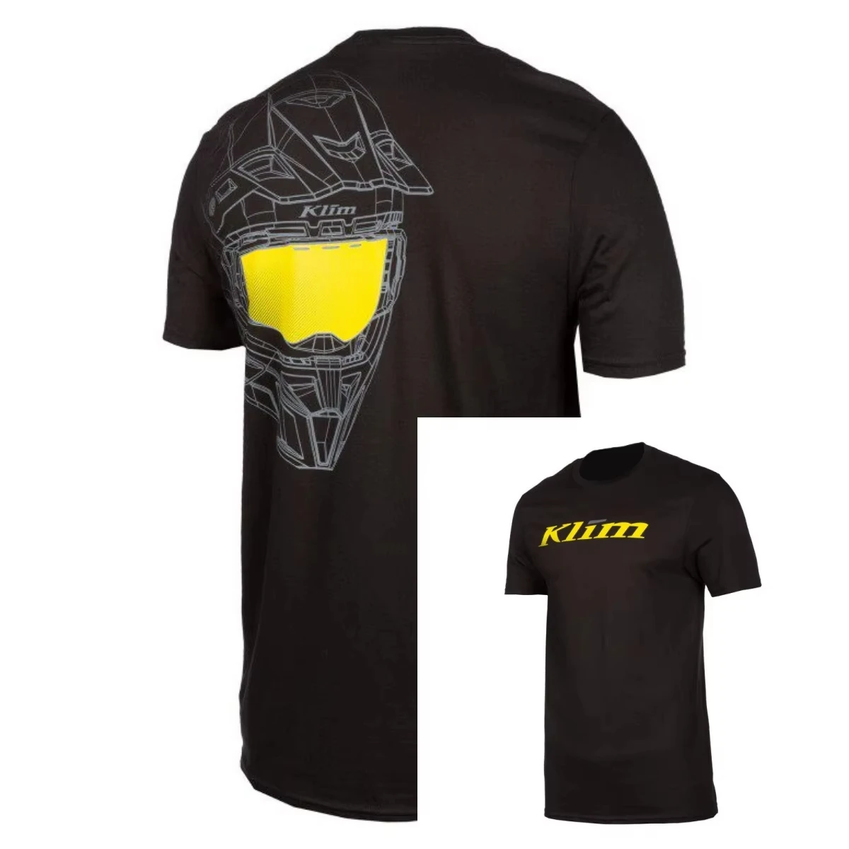 Herren Biker Motorradhelm Print T-Shirt Lässiges Kurzarm-Rundhals-Shirt Schwarzes Streetwear-Tee
