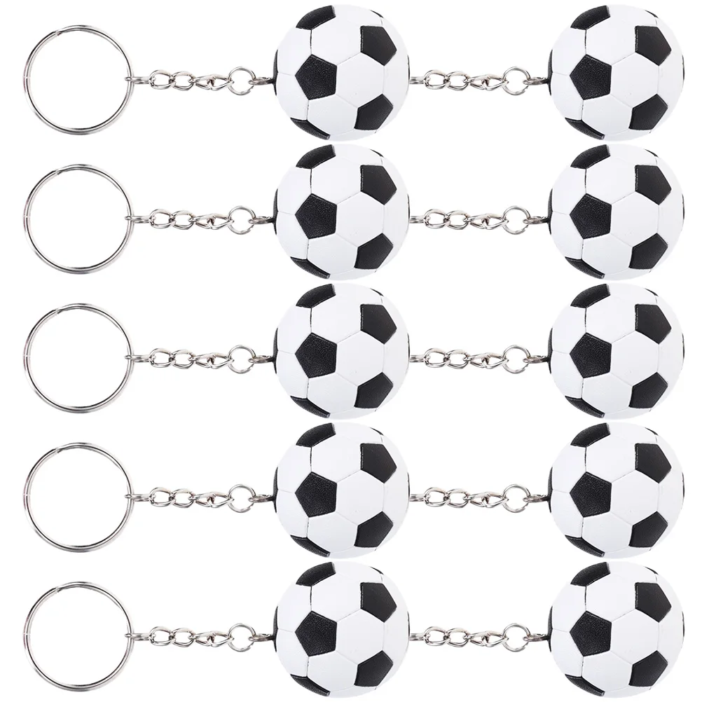 

10pcs Soccer Football Key Ring Gifts Sports Ball Keychains Backpack Pendant Handbag Charm Car Keyring Decorative Keychains
