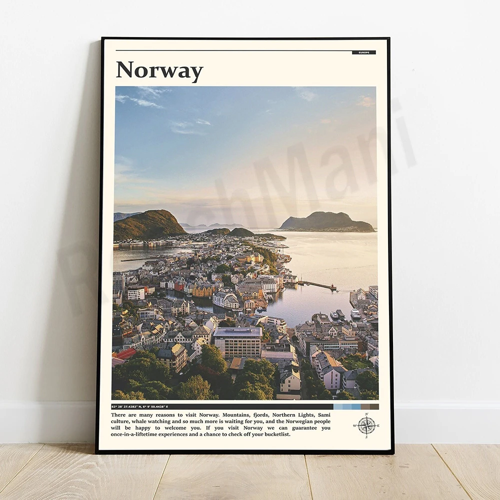 Portugal, Lisbon, Romania, Prague Porto, Poland, Norway, Netherlands, Munich, Istanbul, Kotor, Greece, Europe travel posters