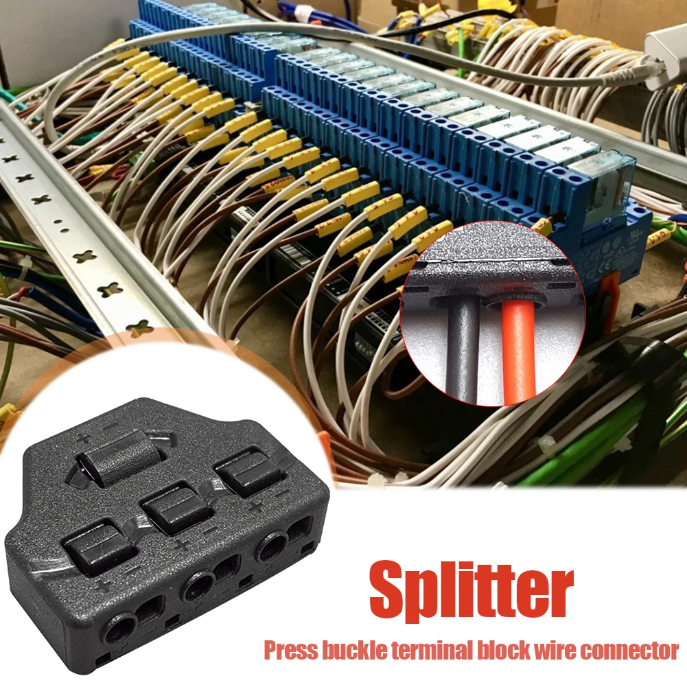 Wire Connector Distribution Fast Quick LED Lights Safe Terminal Block Cable Splitter Supplies DIY
