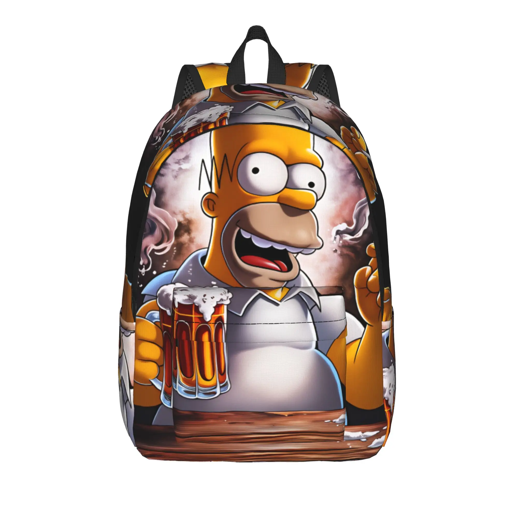 Lisa S-Simpsons All Characters Movie Theater Backpack Travel Backpacks Girl Designer Lightweight School Bags Novelty Rucksack