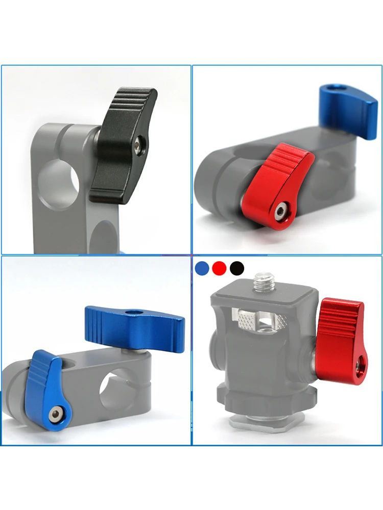 Weiyi 1-5 Stück M4 M5 M6 Farbverstellbare Rändelschrauben T-Typ / 7-Typ Handspannschraube Griffknopf Bolzen Aluminiumlegierung – Detail 7