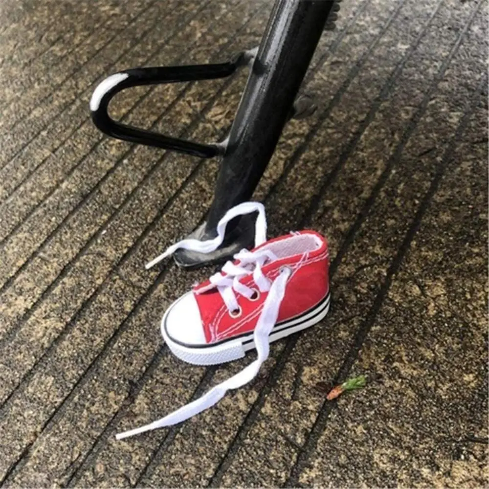 Motorcycle Side Stand Funny Cute Mini Shoe Foot Support Motor Bicycle Kickstand Tripod  Motor /Bike Kickstand Mini Canvas Shoes