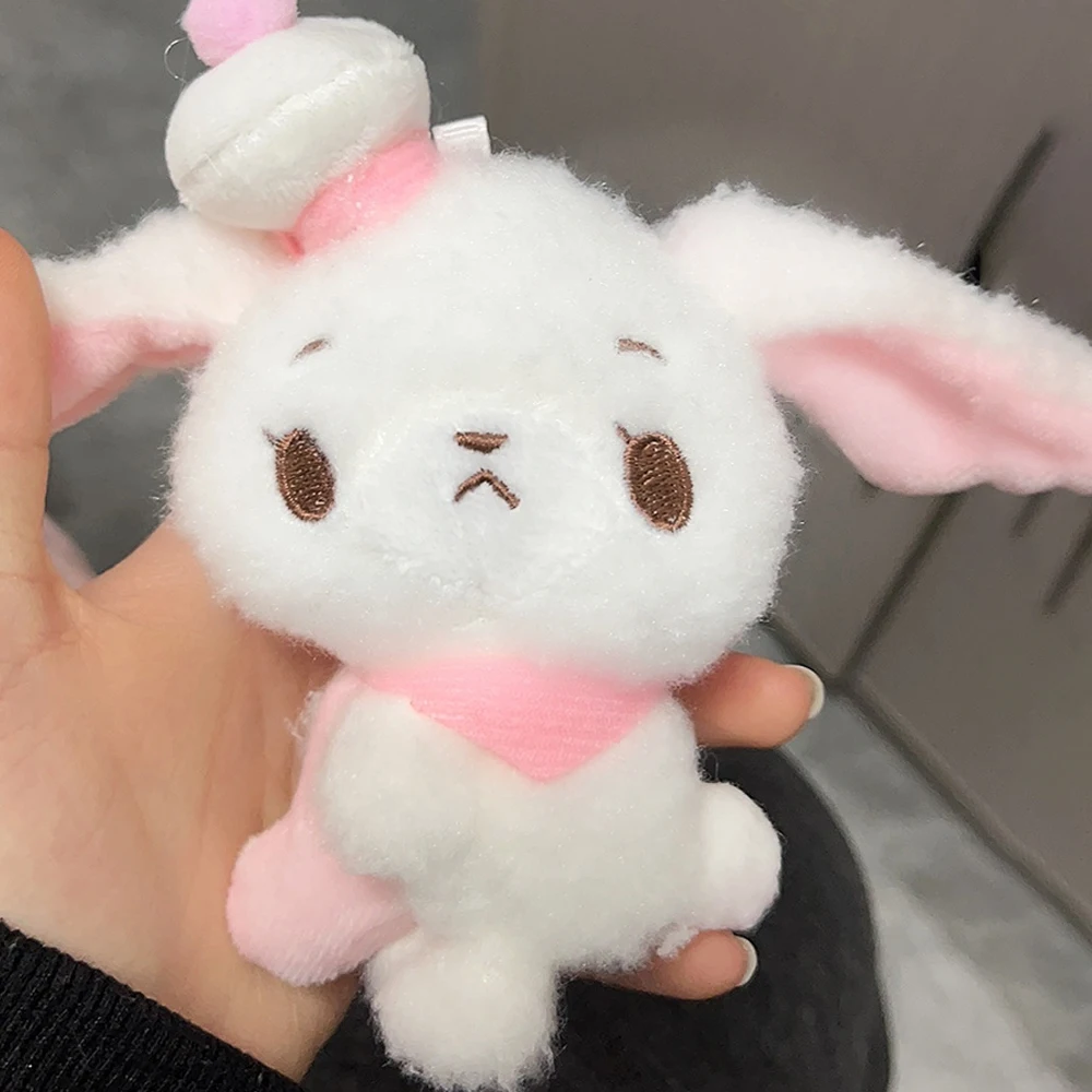 hot Furry Doll Pendant Cartoon Sweet Plush Pendant Bag Pendant Portable Keychain Fluffy Caramel Bunny Plush Toys Heart Stuffing