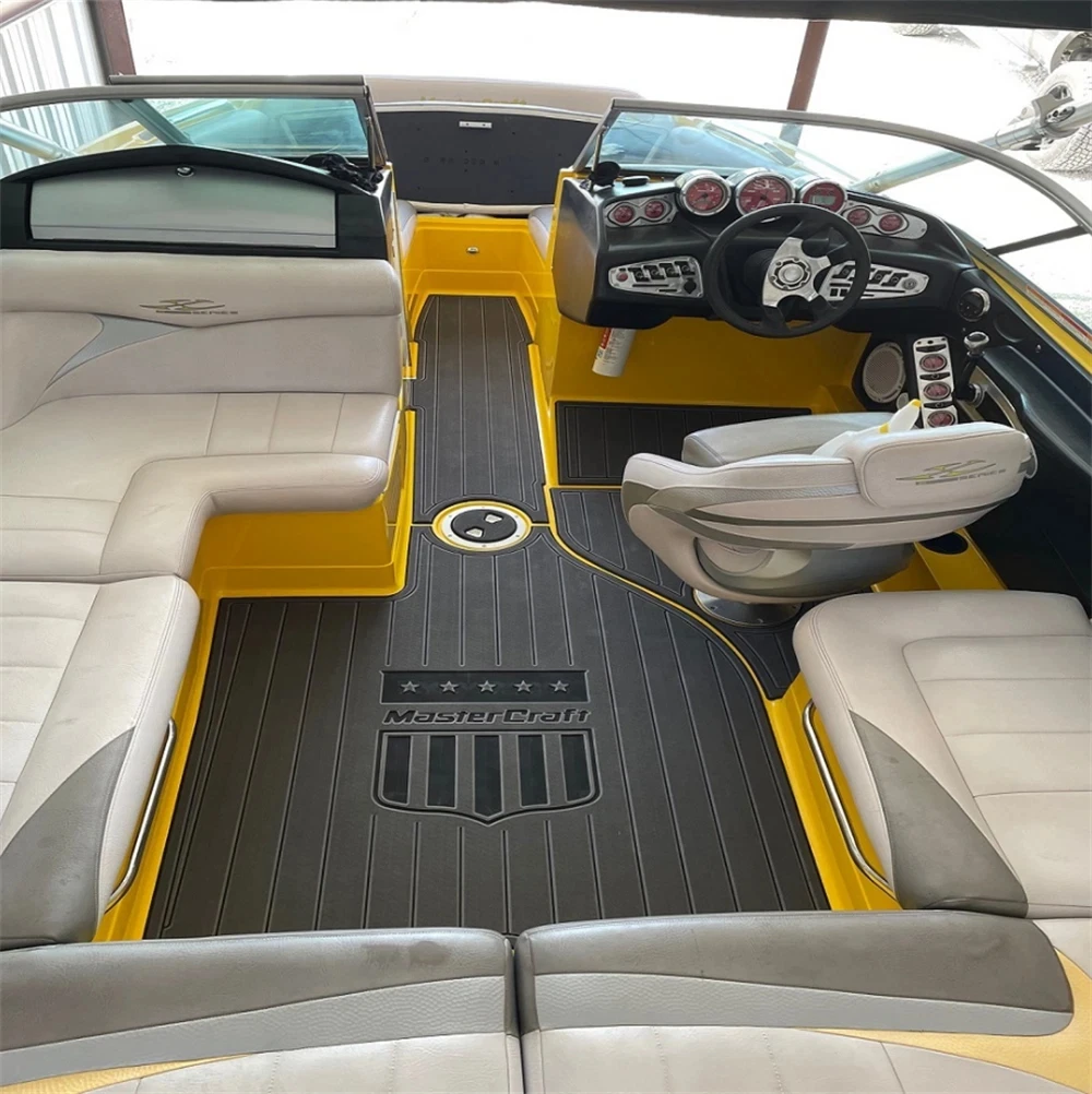 Anti-Skid EVA Faux Teak Self-Adhesive 6mm Boat Decking Pad for 2013-2016 Mastercraft X2 Yacht Cockpit Durable Marine Flooring