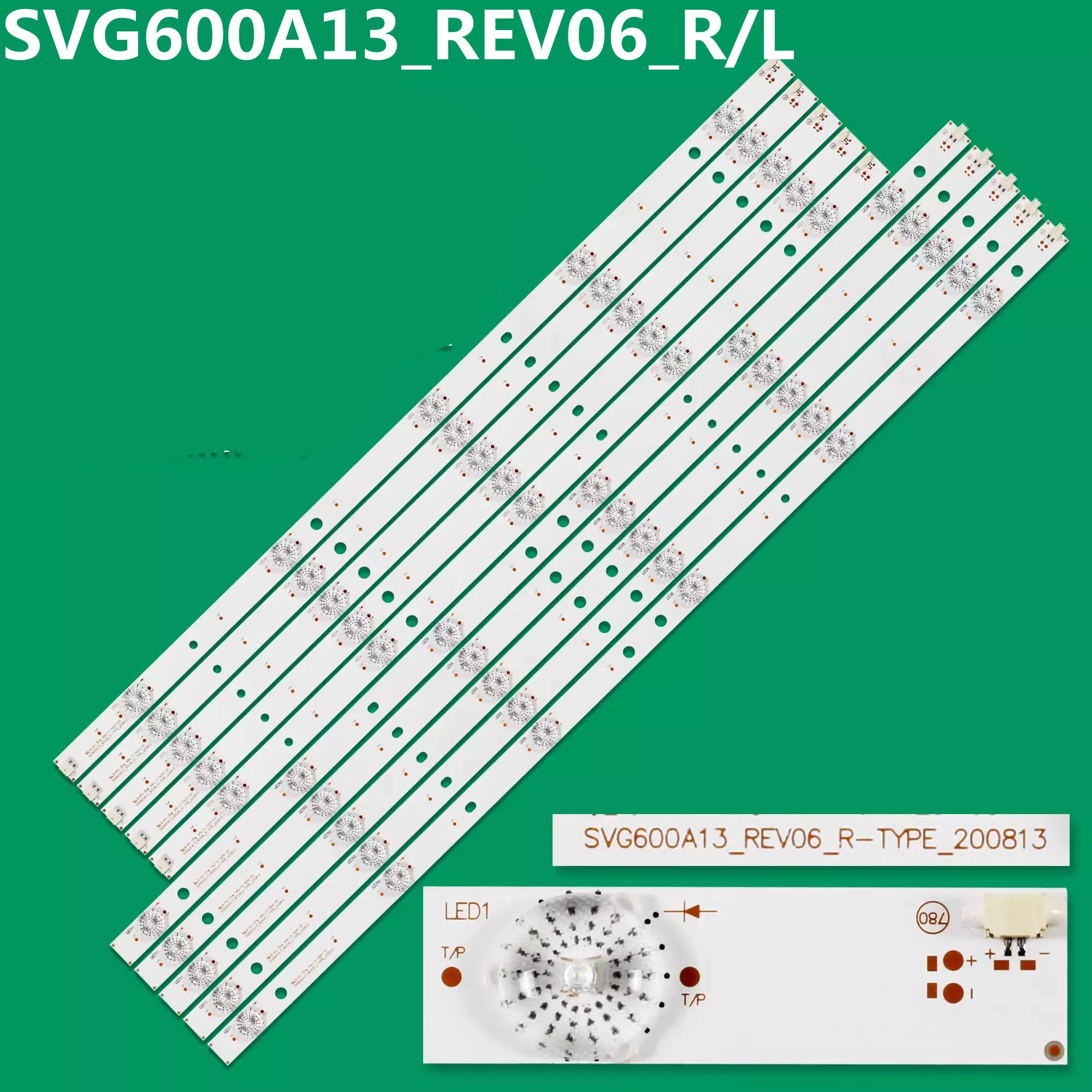 

5TV=60PCS LED Backlight Strip SVG600A13_REV06_L/R-TYPE_140513 XT-60CP800 KDL-60R510A LCD-60NX100A