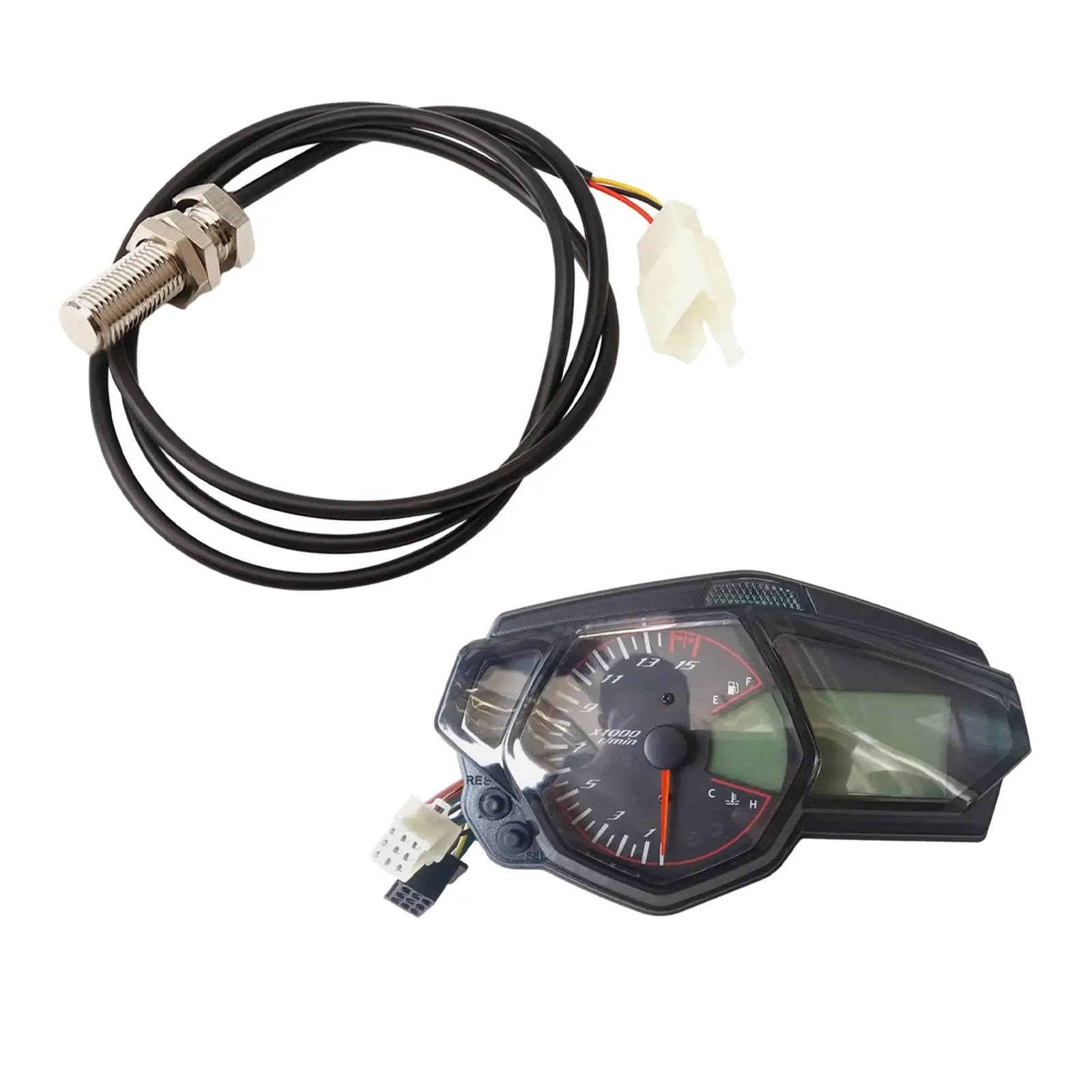 

Motorcycle Speedometer Fuel Level Display LCD Digital Gauge Instrument for