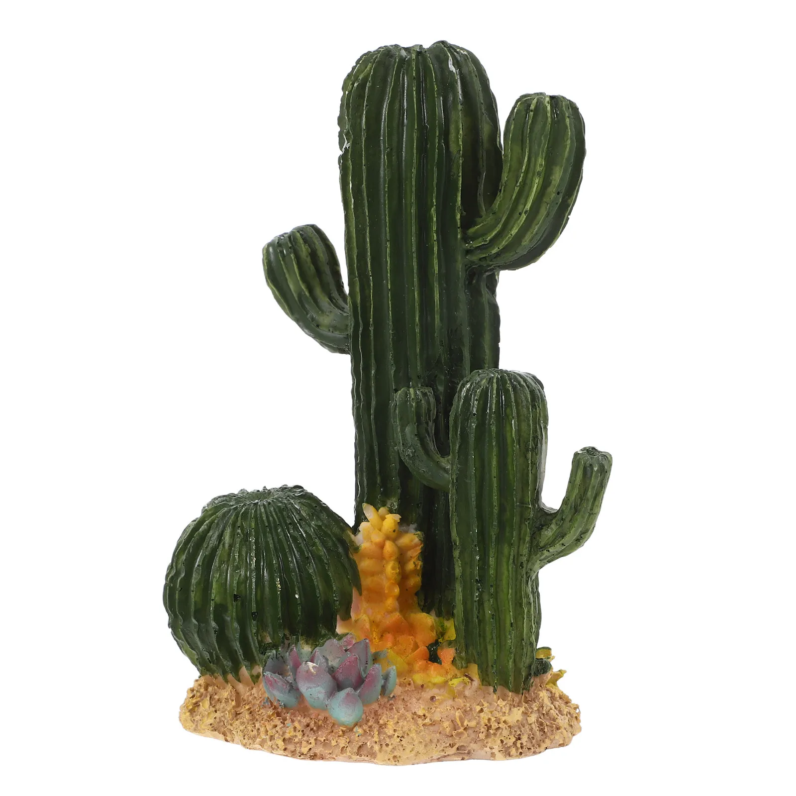 Artificial Cactus Plant Large Succulent Desert Decor for Reptile Turtle Lizard Habitat Terrarium Faux Cactus Fish Bowl Decor - view 6