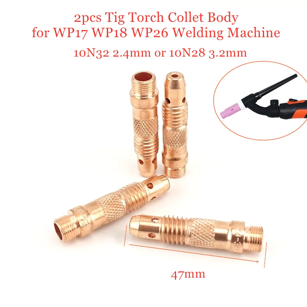 TIG Torch Consumables WP17 WP18 WP26 TIG Collet Body for 1.0mm 1.6mm 2.0mm 2.4mm 3.0mm 3.2mm Welding Electrodes Clamping