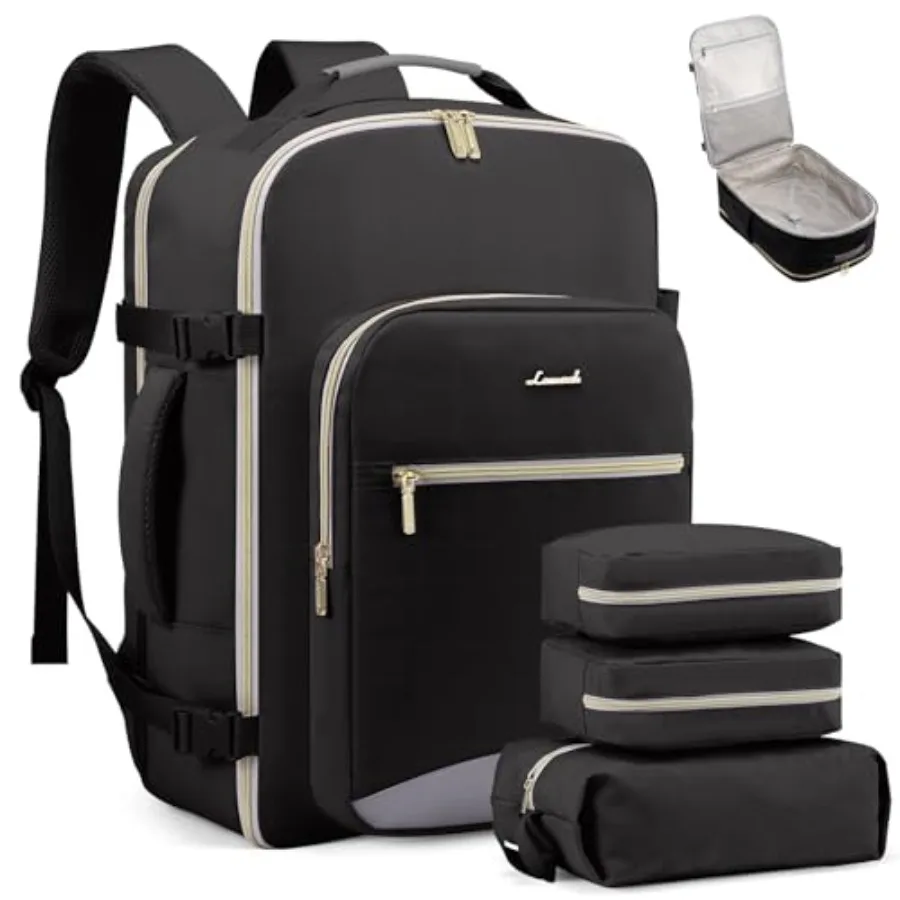 

Travel Backpack for Women and Men 40L, Airline Approved Carry On Backpack Travel Essentials, TSA Carry on Luggage, Waterproof P