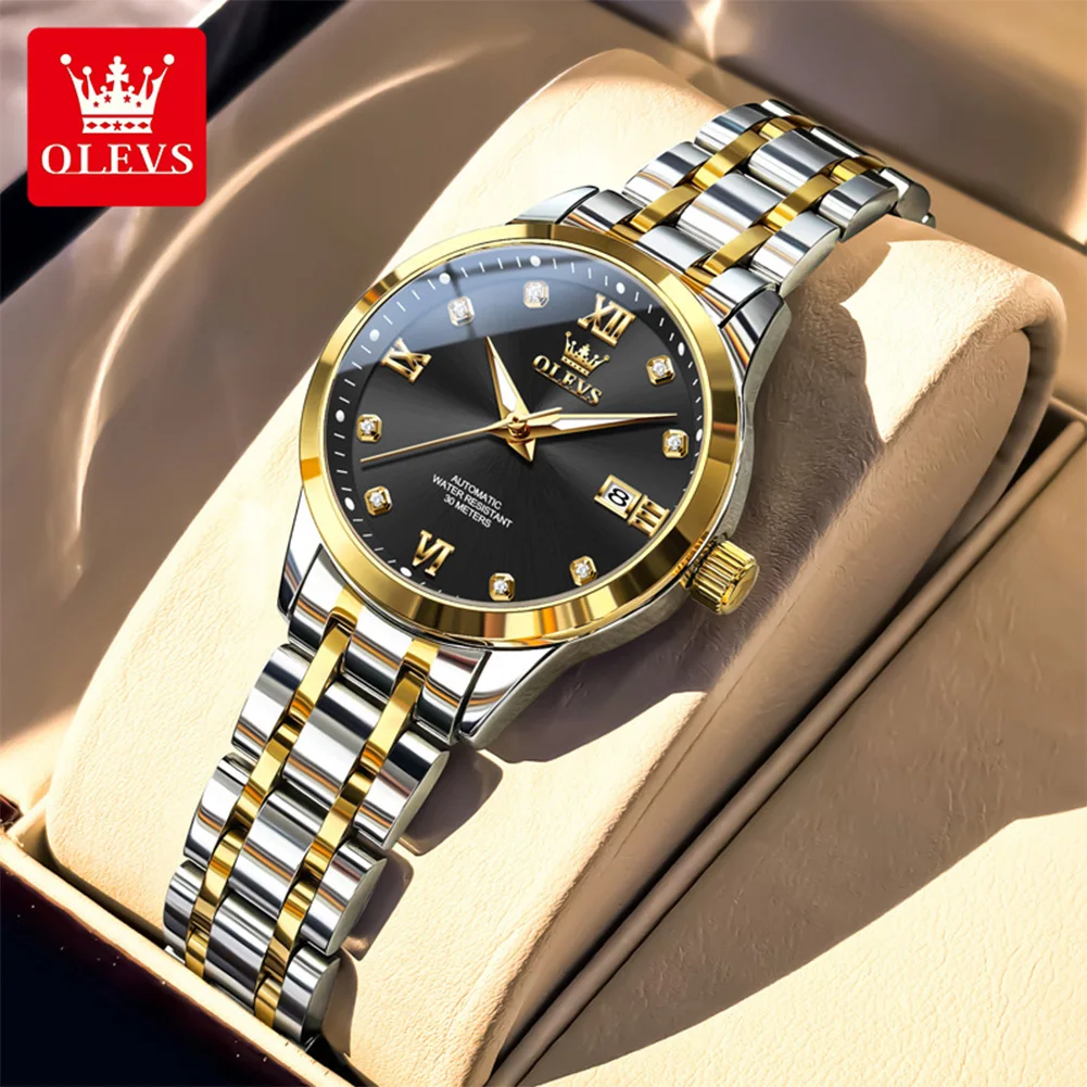 

OLEVS 9946 Ladies Wristwatches Luminous Waterproof Stainless Steel Calendar Original Women’s Automatic Mechanical Watch