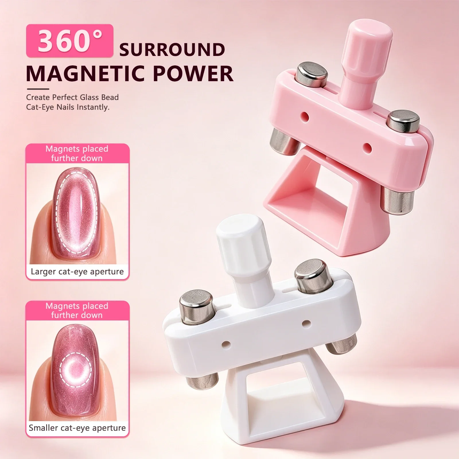 Rotierendes Gyroskop Katzenauge Magnetwerkzeug Starker Magnetischer Glasperlen-Nagelkunst-Helfer 3D-Effekt Einfaches Nagelwerkzeug für Anfänger & Profis – Detail 3