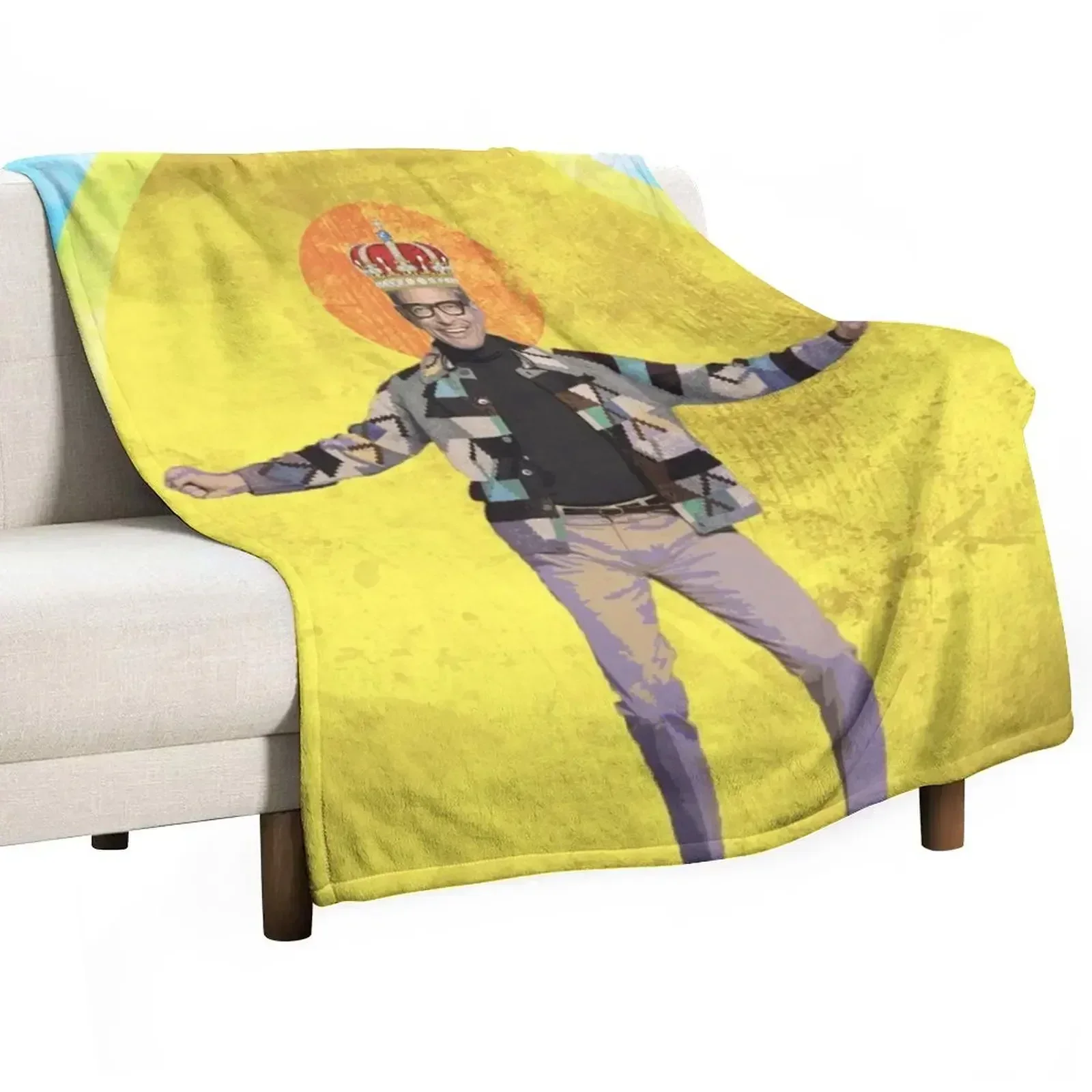 Holy Jeff Goldblum Throw Blanket halloween Large Furry Beach Sleeping Bag Summer Beddings Blankets