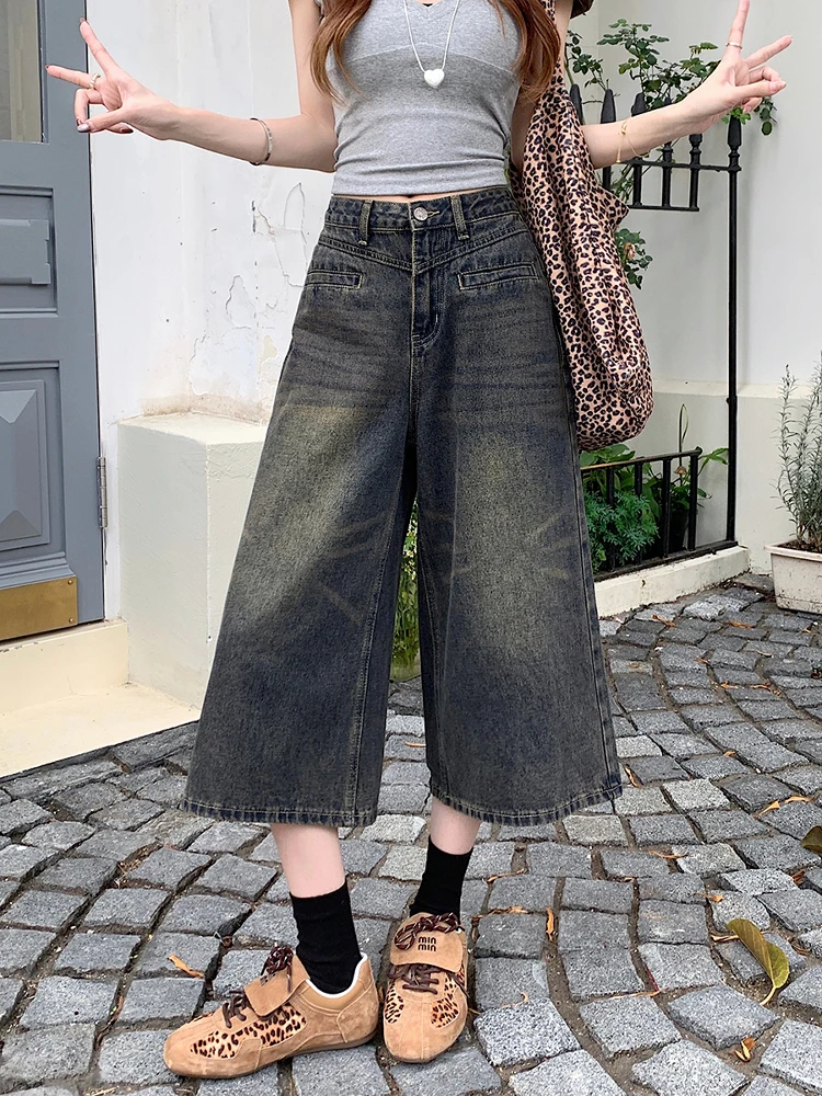 

Girl Jeans Autumn Clothes Korea Ladies Straight Leg Regular Fit Standard Cut Classic Traditional Timeless Vintage Basic Denim