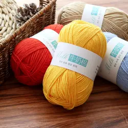 35g/Set Milk Cotton Yarn Fine Quality Hand-Knitting Thread Soft Warm DIY Cotton Threads Baby Wool for Hand Knitting Crochet Yarn