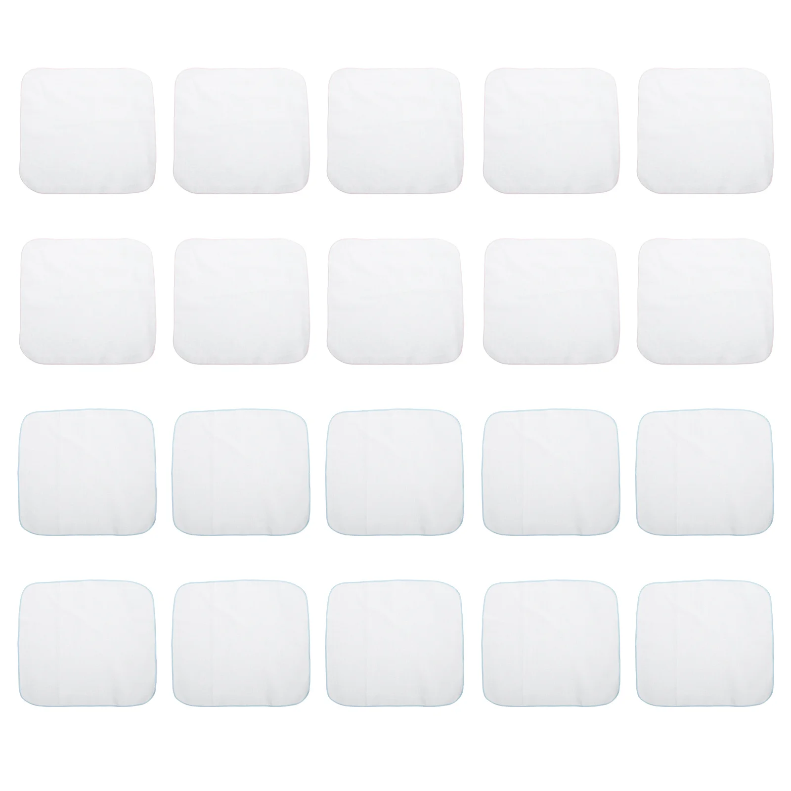 20Pcs Baby Saliva Towels Cotton Soft Washable Reusable Face Wipes for Toddler Infant Nursing Dining Use Baby Cotton Wipes