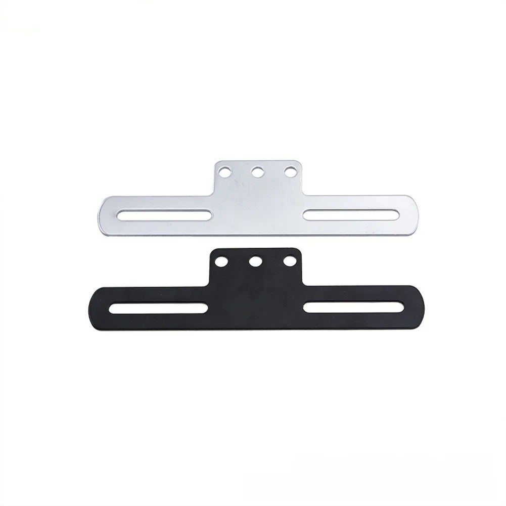 Motorcycle License Plate Mount For E‑Bikes And Scooters, Dark Silver Iron Bracket, Compact, Easy Install, Weather Resistant