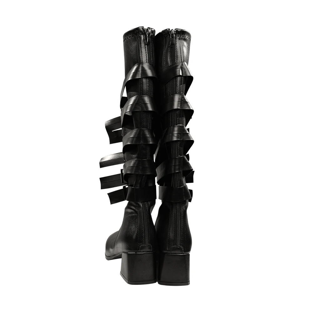 Sapatos Cosplay Alice preto para homem, Halloween Botas, Madness Returns, Jogo