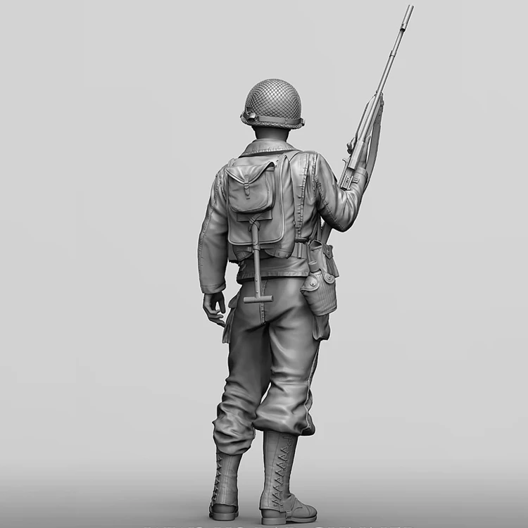 Figurine de Soldat GK en Résine, Kit Non Assemblé et Non Peint, Thème Militaire de la Seconde Guerre Mondiale, 1/16