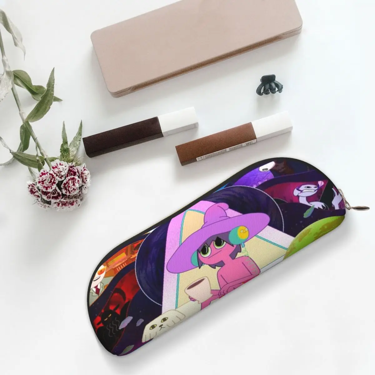 

Cartoon Midnight Gospel Pencil Cases Pencil Pouch Storage Stationery Supplies Big Capacity Pen Box Pencil Bag for Kids School