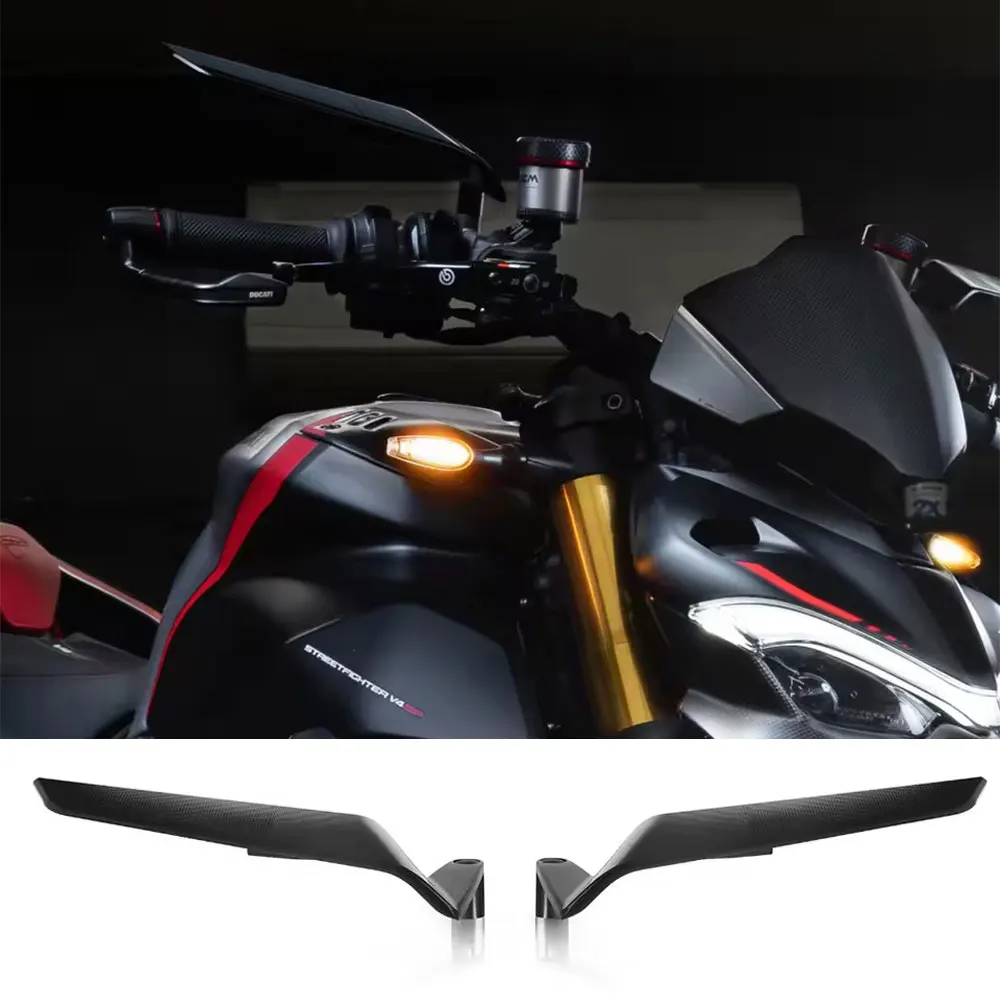 

For Ducati Monster 937 SP 2021 2022 2023 Rearview Mirror 360° Adjustable Rear View Mirrors Motorcycle Streetfighter V4 S V4S V2