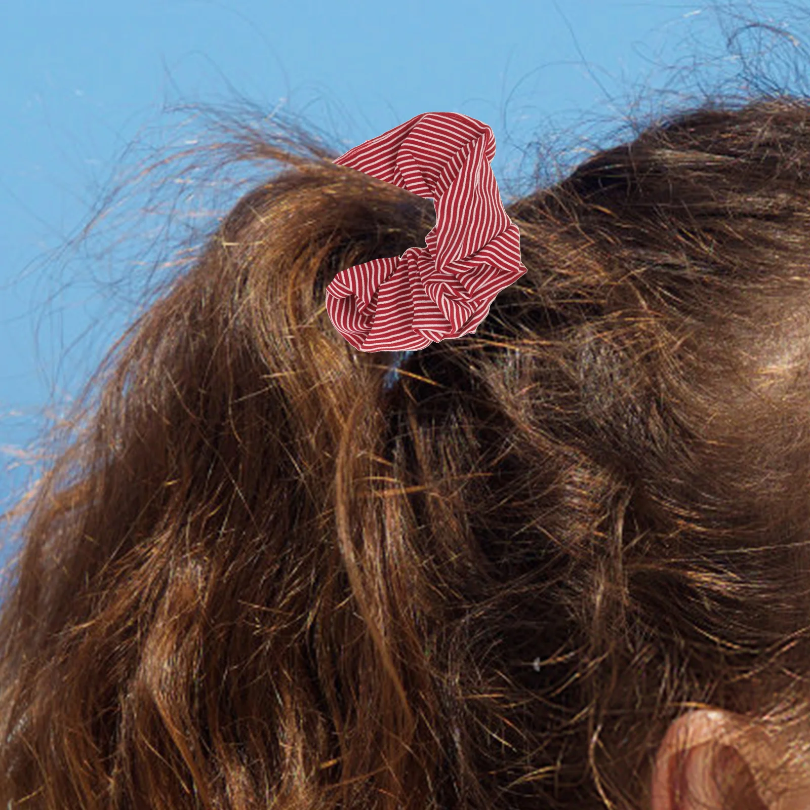 6Pcs Premium Material Hair Ties Stripe Elastic Bands Stylish Women Girls Daily Use Elastic Hair Tie Ponytail Holder