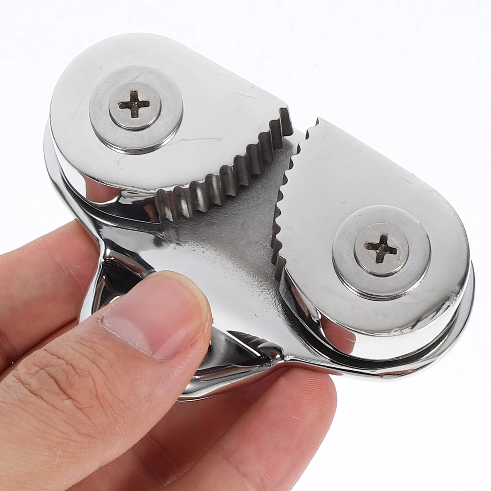 

Automatic Rope Clamping Plate Cam Cleat with Leading Ring Clutches Sailboat Locking for Sailboats Stainless Cam Cleat Yacht