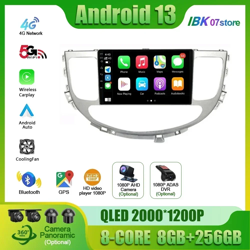 

For Hyundai Rohens Genesis 2008-2013 Android 13 Car Radio Multimedia Carplay Navigation 4G GPS 2 Din Screen Stereo Console