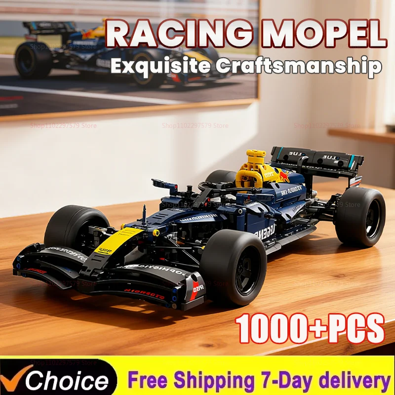 NOVO! Mais de 1000 Peças de Blocos de Montar Técnicos Super 1:10 de Carro Esportivo, Veículo de Corrida Famoso para Cidade, Brinquedos MOC para Montar, Presente para Crianças