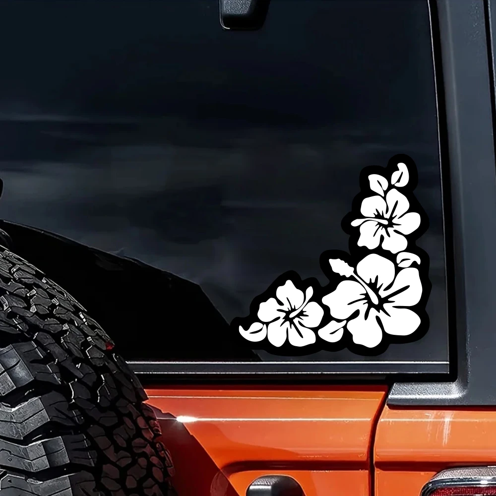 

Наклейка на автомобиль с графикой цветов азалии, водонепроницаемая самоклеящаяся виниловая наклейка, наклейка для украшения кузова мотоцикла, аксессуары для самостоятельного декорирования