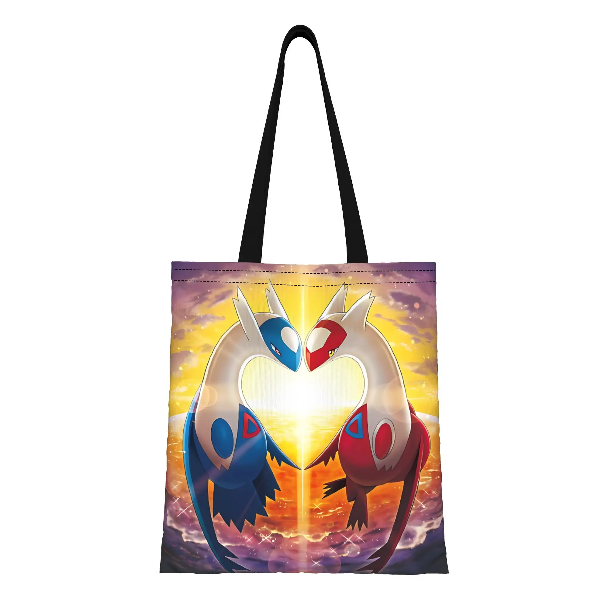 

1PC first day of school Large Capacity Cute Pokemon Art summer vibes funko Canvas Tote Bag Foldable Chic Pattern Gifts